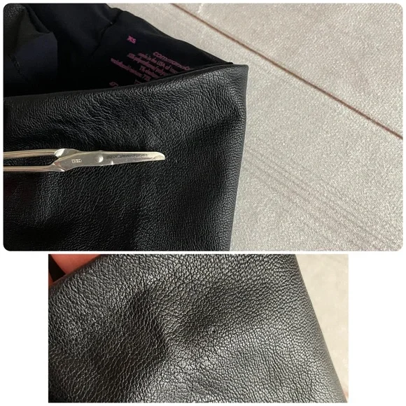 Evereve Commando 7/8 Faux Leather Leggings Womens XS Black Moto Goth Chic *Flaw* - Picture 14 of 14